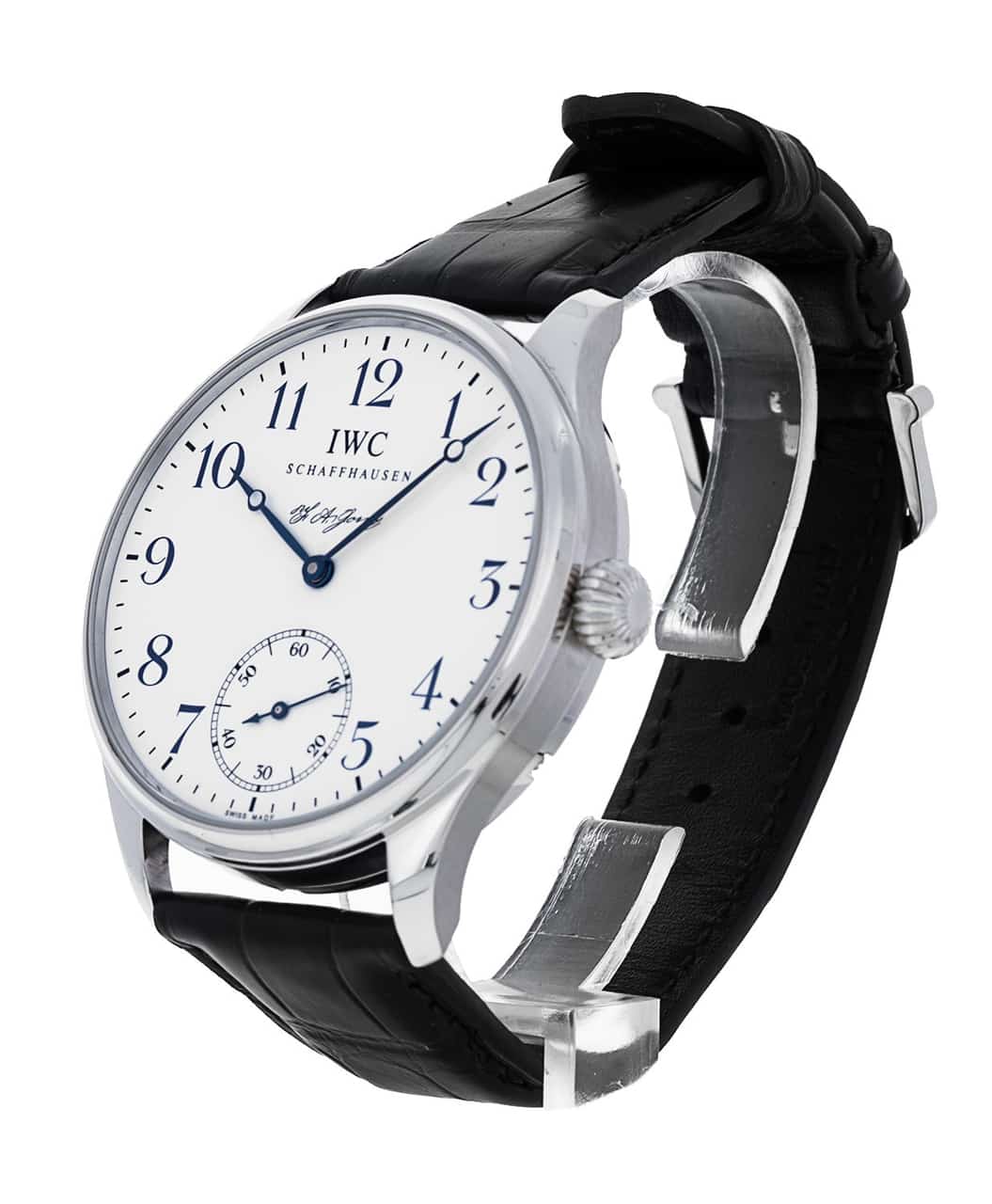 IWC Portugieser Hand Wound Silver Dial Leather Strap